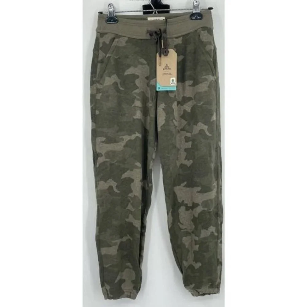 NWT prAna Women's Cozy Up Ankle Pant Jogger Sweatpants Sage Camo Size Small - Picture 3 of 11